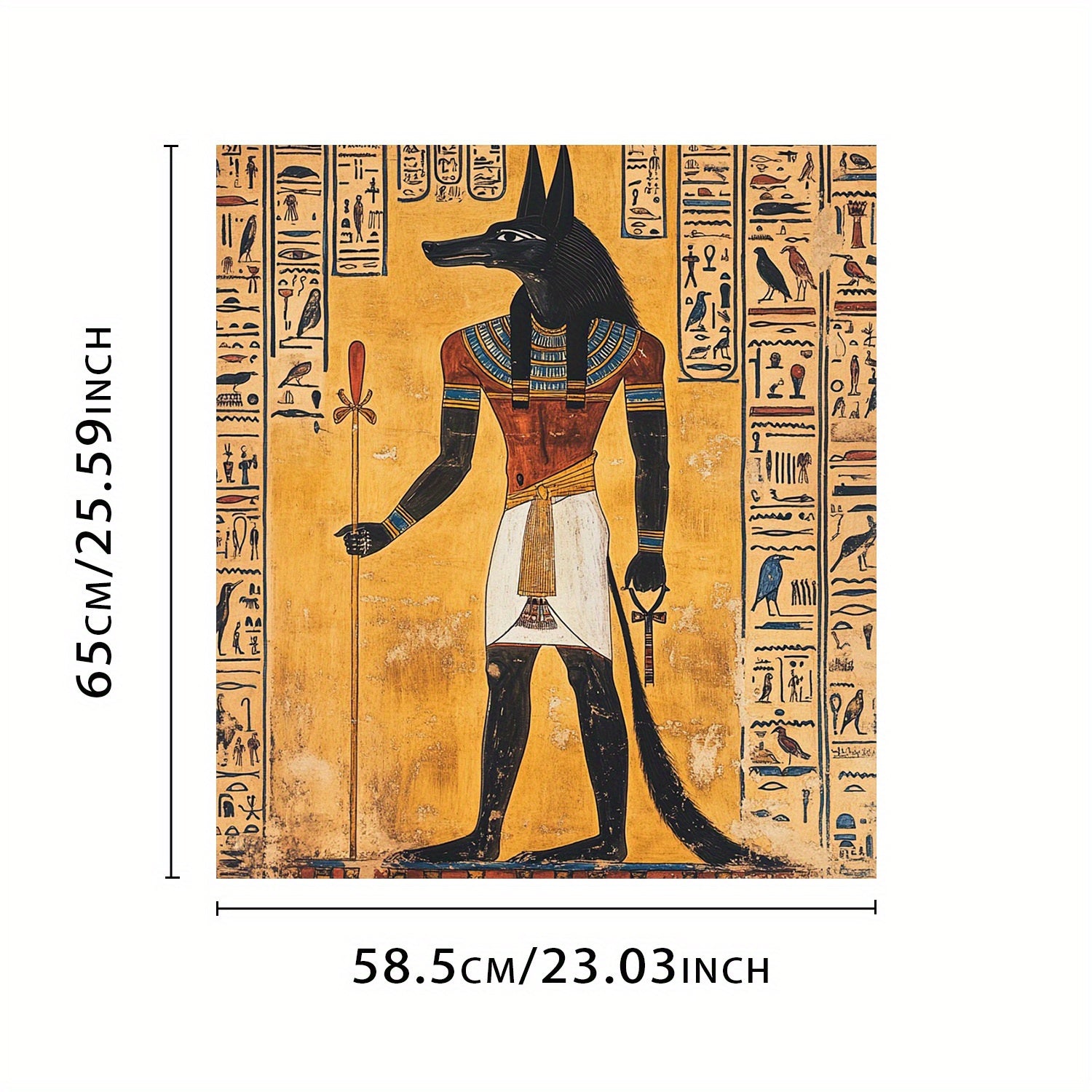 Misr Xudosi devor san'ati magnit, suv o'tkazmaydigan PVC metall paneli stiker, hieroglifli bezak