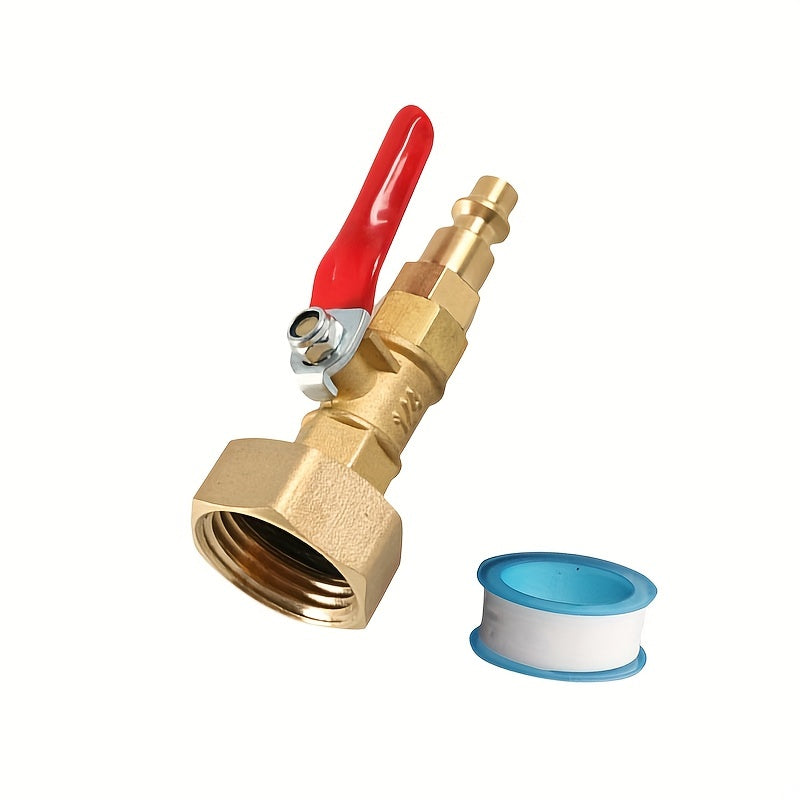 Winterizing Water Hose Blow Out Adapter Brass Quick Connect Garden Tool
