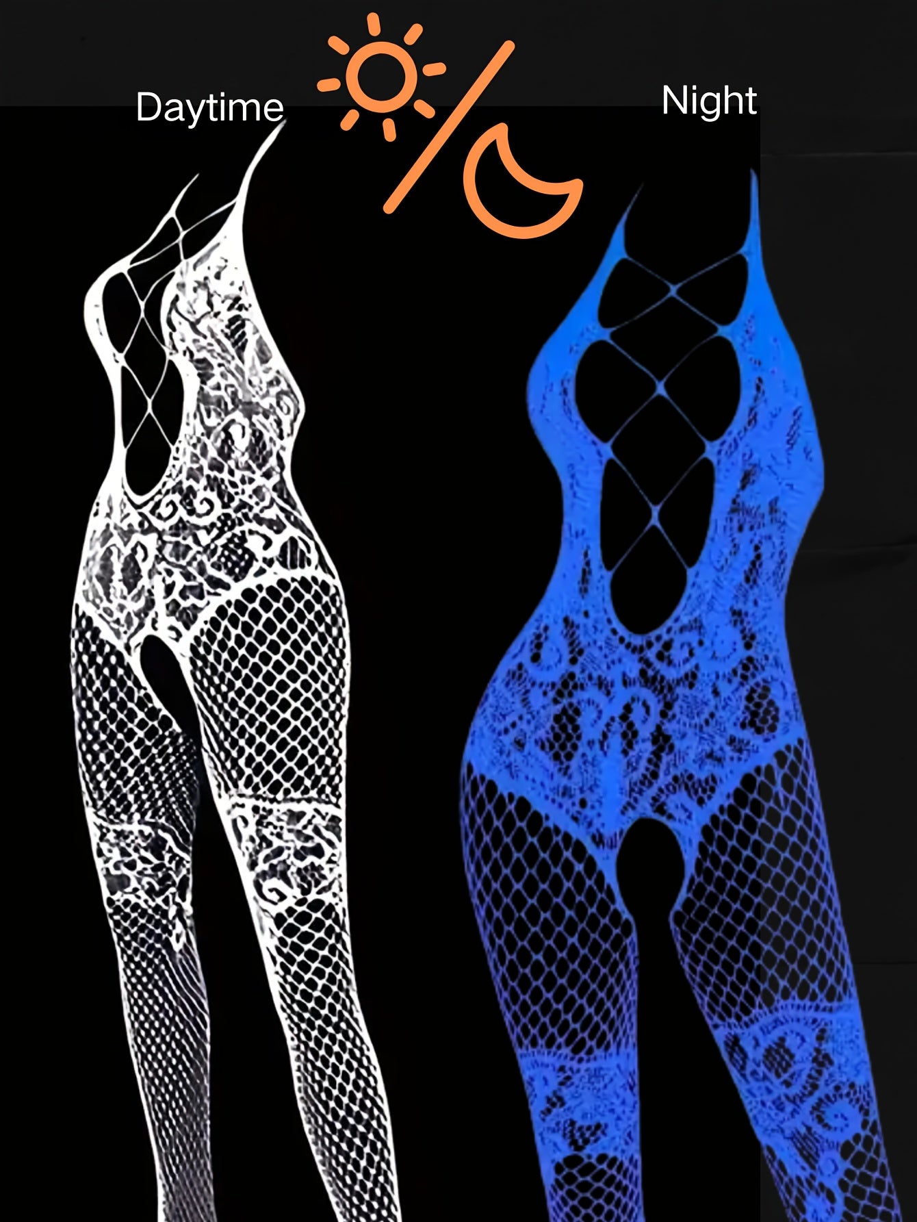 Women's Floral Pattern Body Stockings High Stretch Knit