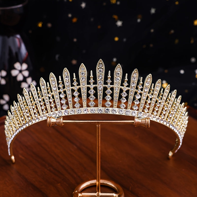 To'ylar va Maxsus Tadbirlar uchun Alloy Rhinestone Tiara Soch Taxtasi