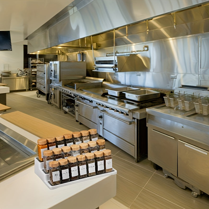 12pcs Glass Spice Jars Set for Kitchen Storage Salt Pepper Shakers Organizers