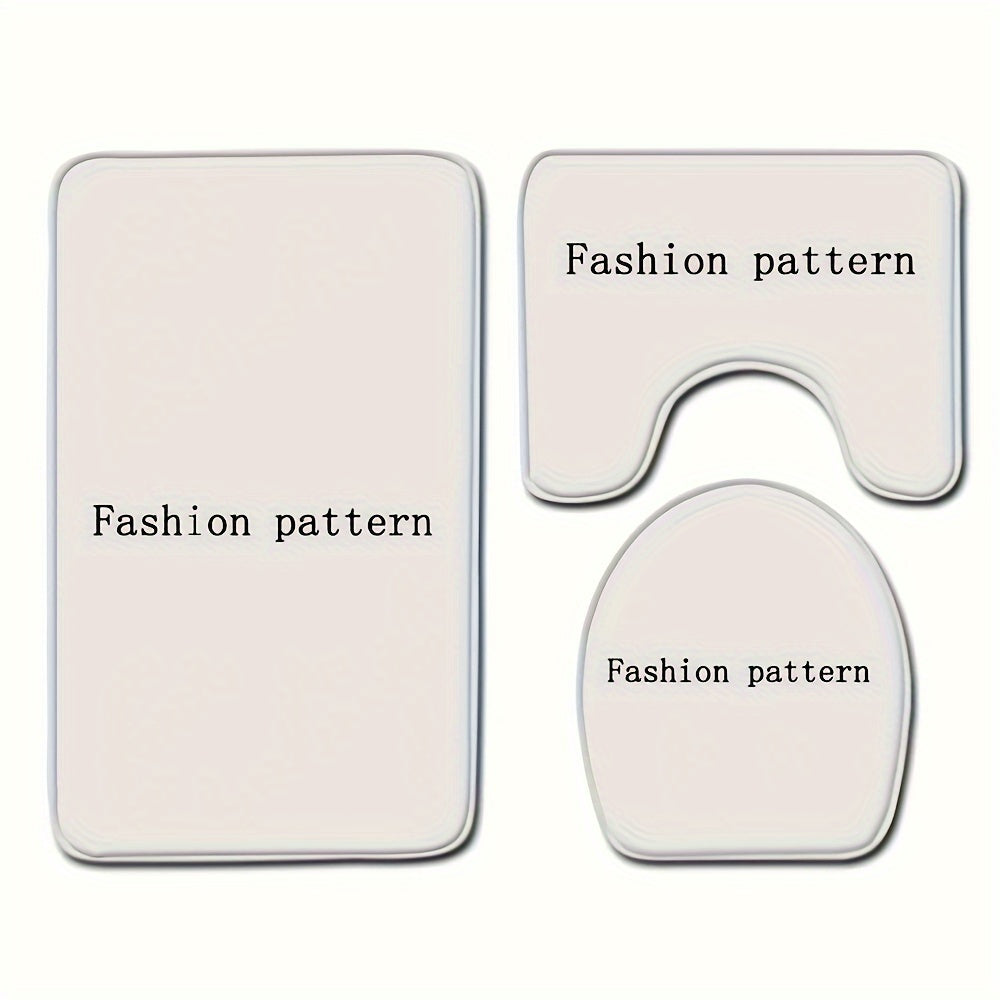 Set of 3 Ocean Underwater Cave Fish Bathroom Mats Non-Slip Water Absorbent Coral Reef Design