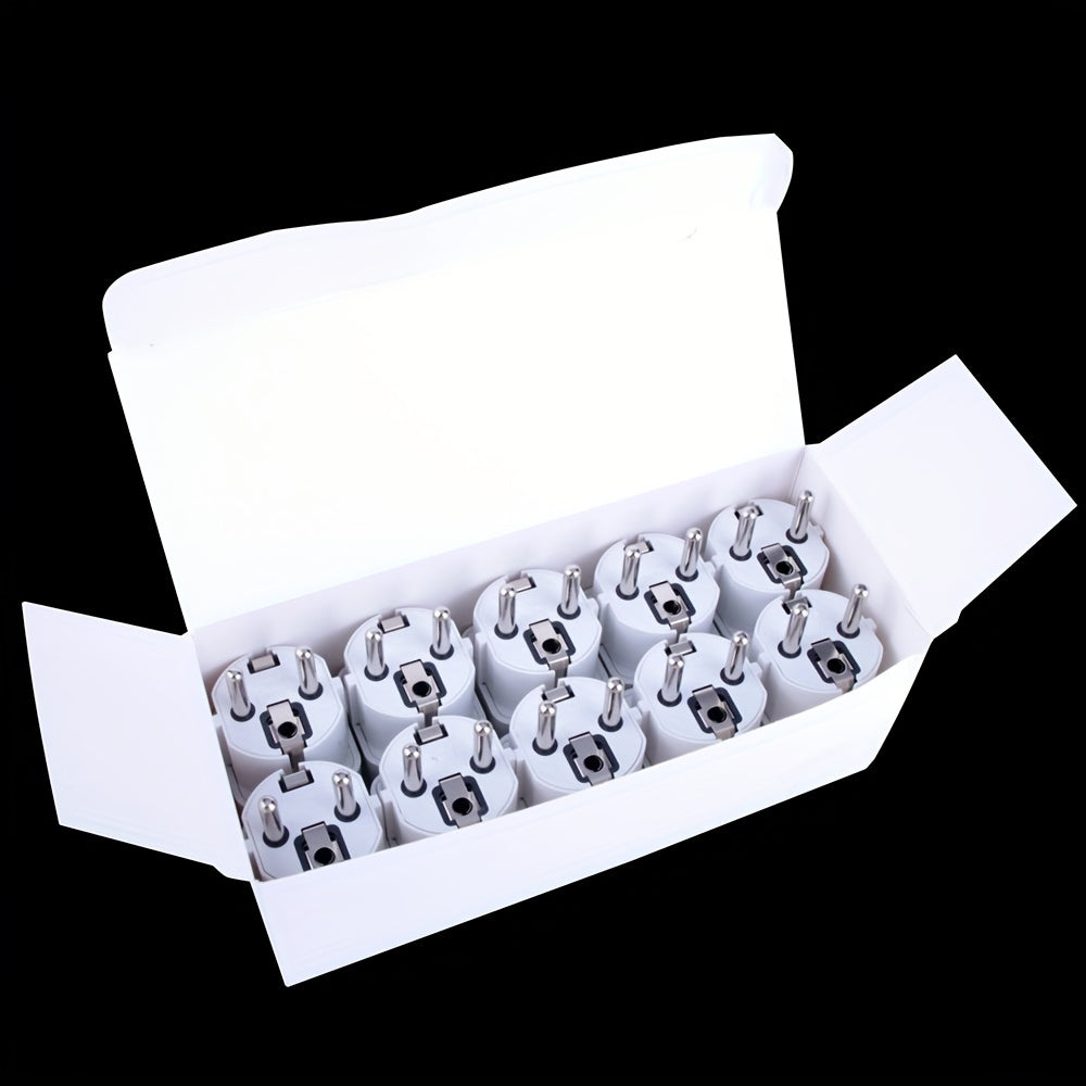 Adaptador de corriente de viaje universal US UK AU a EU con enchufe de 2 pines redondos