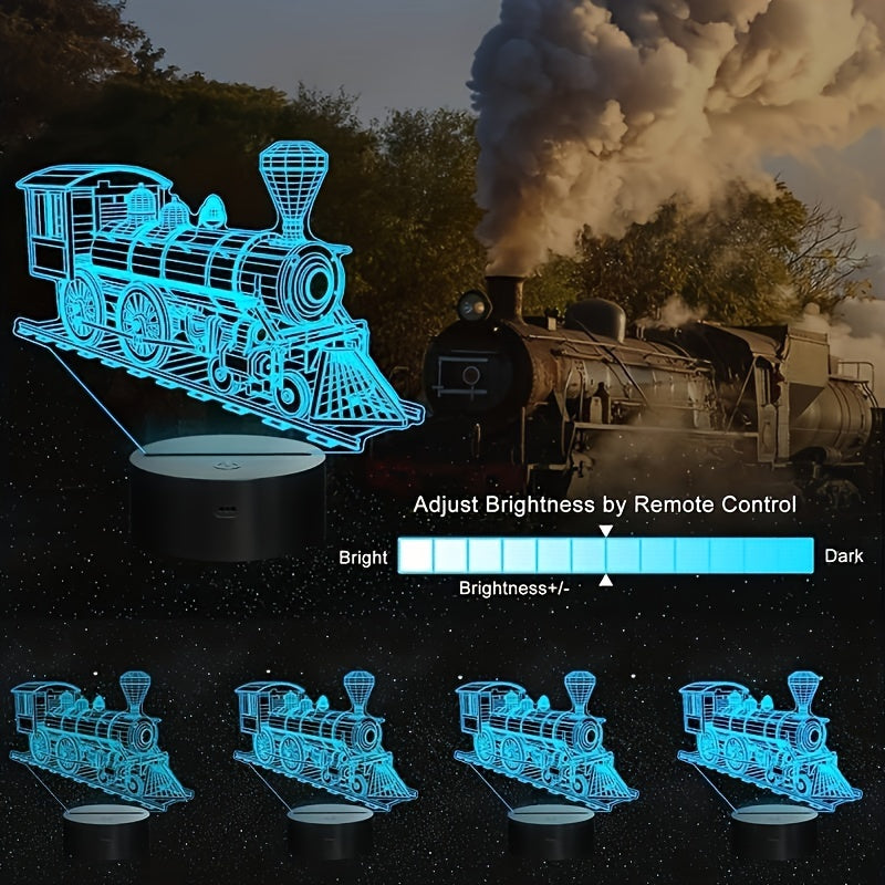 3D Illusion Night Light with Remote Control and Timer, Color Changing Bedroom Decor