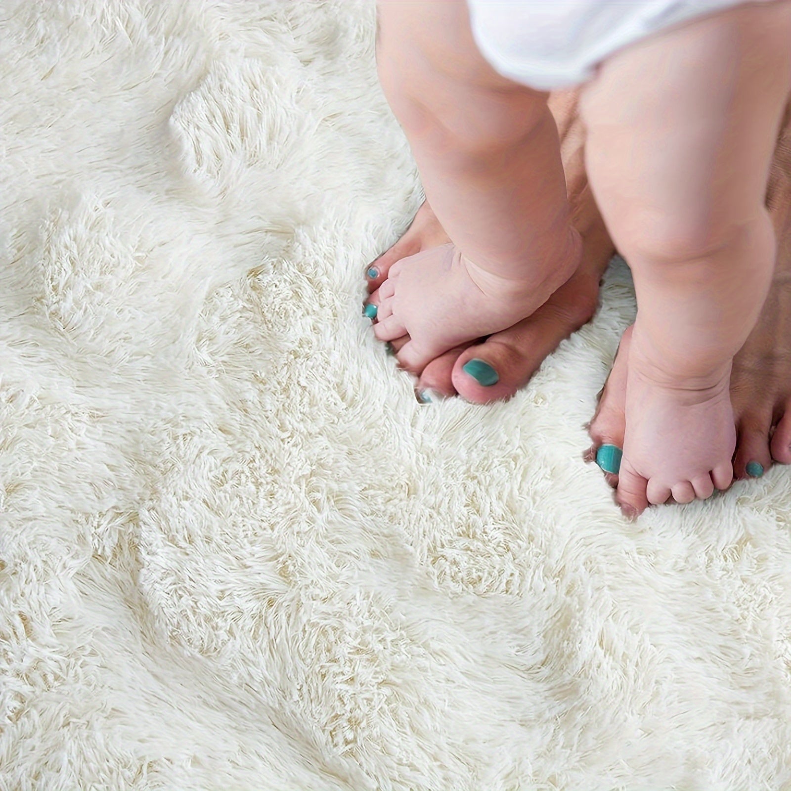 Thick Shag Area Rug Plush Fuzzy Carpet Non-Slip Soft Furry for Living Room Bedroom