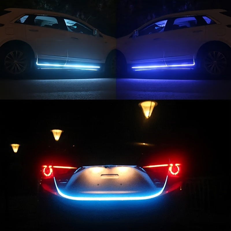 LED Car Hood Decorative Light Strip Dynamic Flow Always On 12V Hardwired
