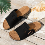 Sandalias vintage para hombre con correa de hebilla, parte superior suave, forro transpirable, plantilla acolchada y suela de PVC duradera