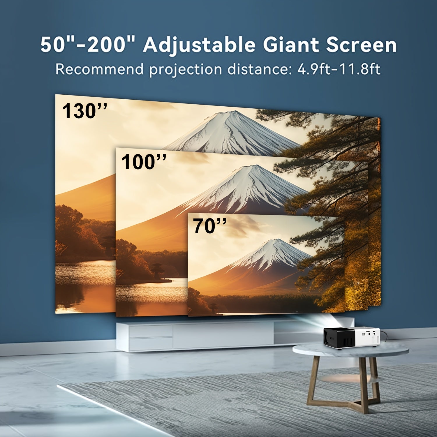 2025 High-Definition Mini Projector for Camera Android Windows Laptops with Remote Control