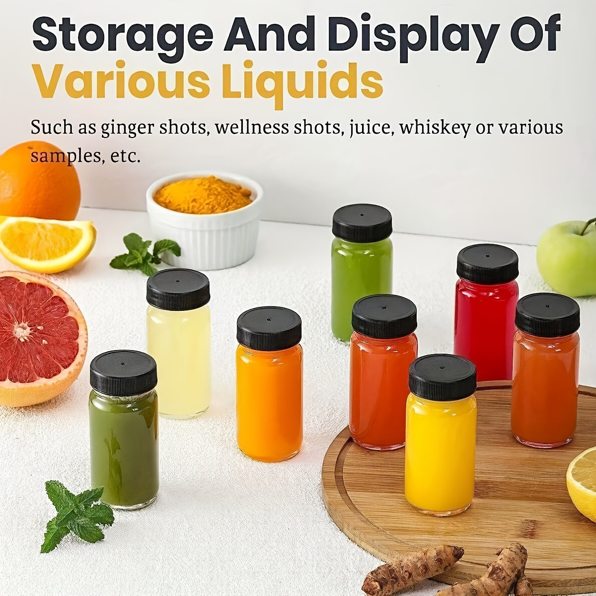 6 Mini Glass Spray Bottles Reusable Hand Washable for Liquids Juice and Samples