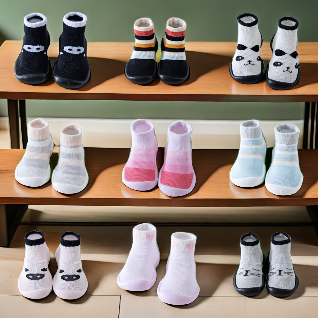 Toddler Girl Boy Cartoon Animal Face Breathable Non-Slip Walking Shoes