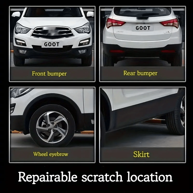 Plastic Car Repair Paste for Bumpers and Tires Black Gloss Finish