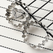 Set of 2 Stainless Steel Linzer Cookie Cutters for Pastries and Biscuits