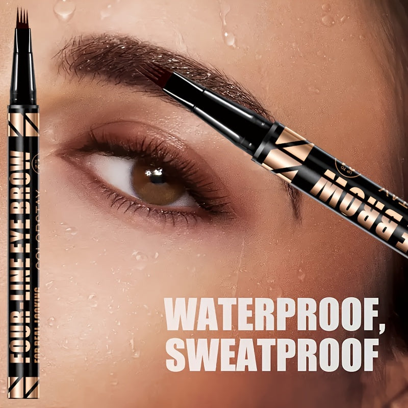 Waterproof Eyebrow Pen Microblading Pencil with 4 Split Head for Natural Brows