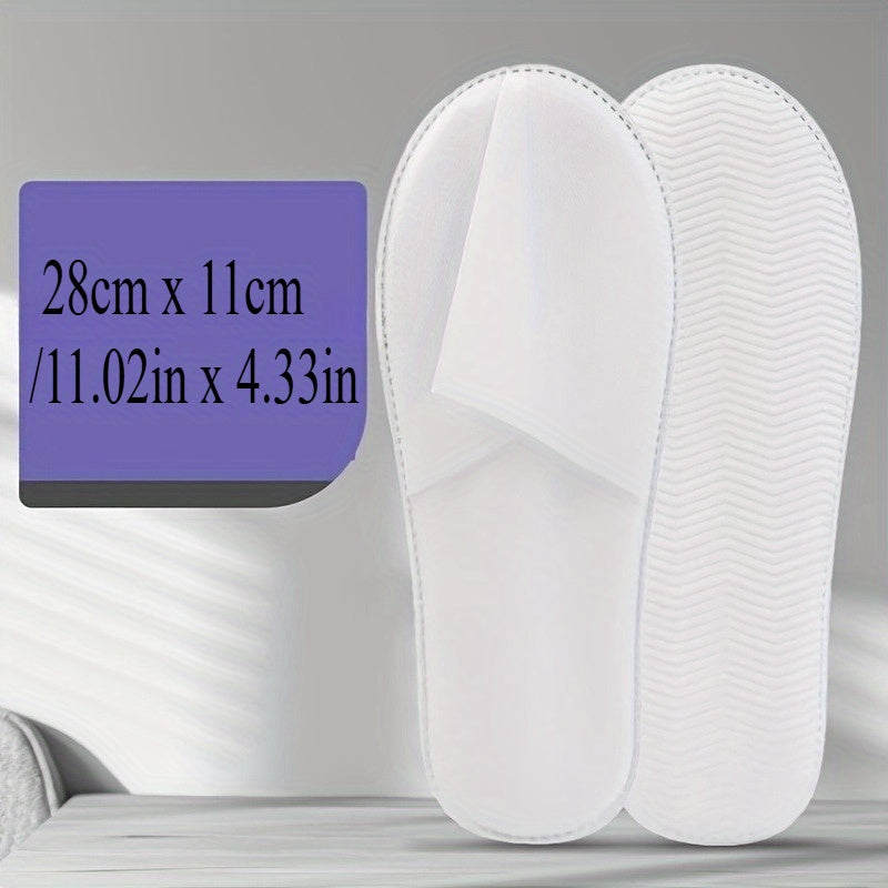 Unisex Non-Woven Hotel Slippers 10 Pairs Travel Home Use