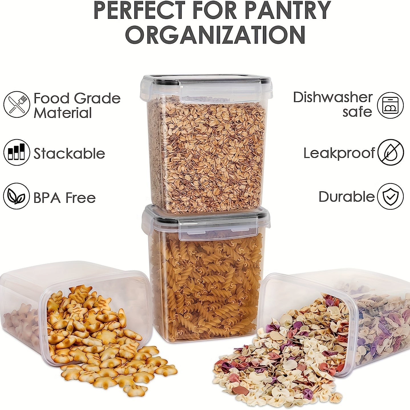 24 Pieces Airtight Food Storage Containers BPA Free Kitchen Storage with Labels