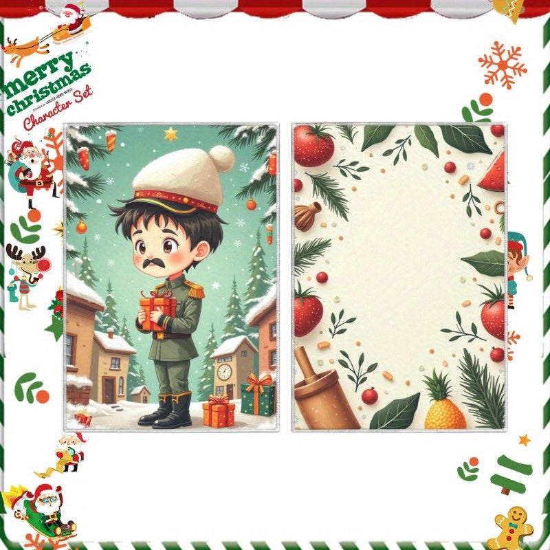 Set of 2 Christmas Kitchen Towels 45x66 cm Festive Tea Towels Holiday Decor