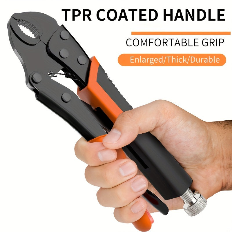 Тяжелые промышленные плоскогубцы из высокоуглеродистой стали с нескользящими рукоятками для работы с металлом и трубами