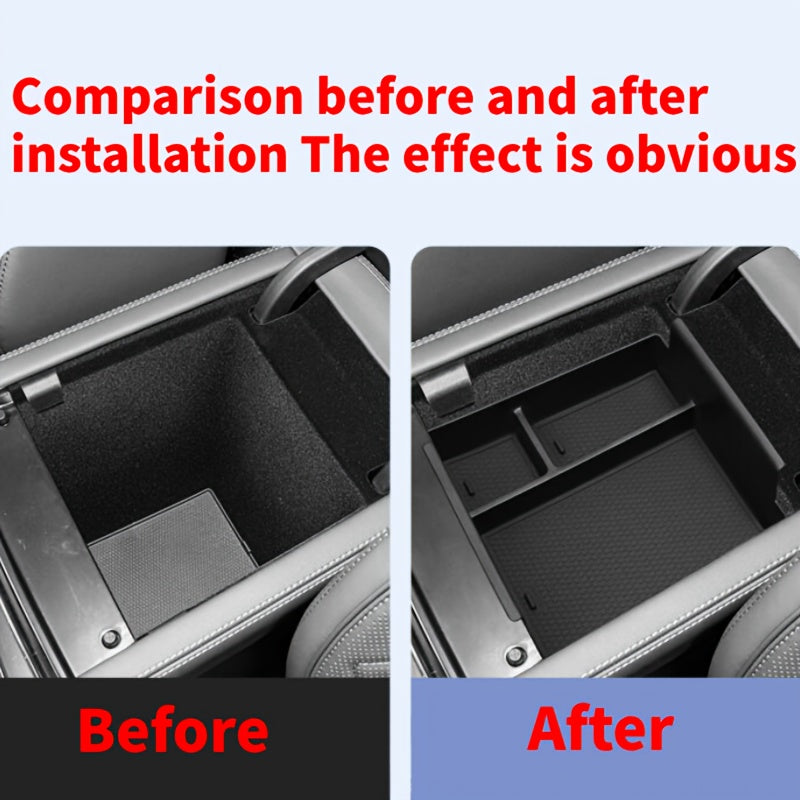 Universal Car Storage Box Central Control Armrest Tray Organizer Black