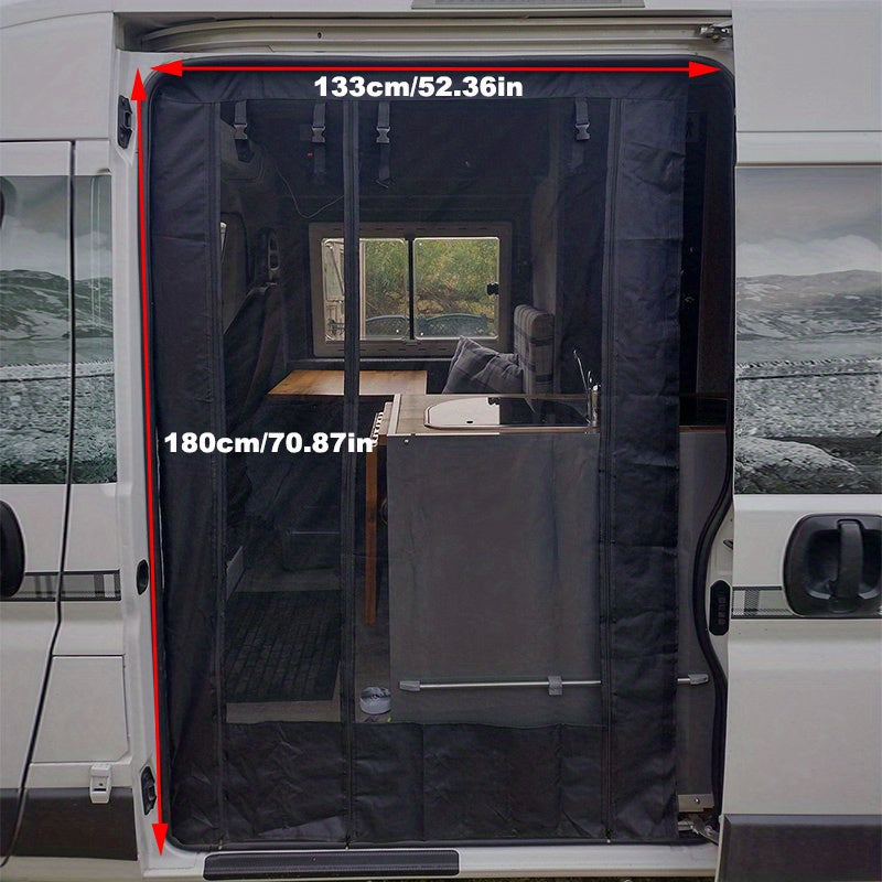 RV Mosquito Screen Curtain for Camper Van Doors Fly Prevention Sunshade