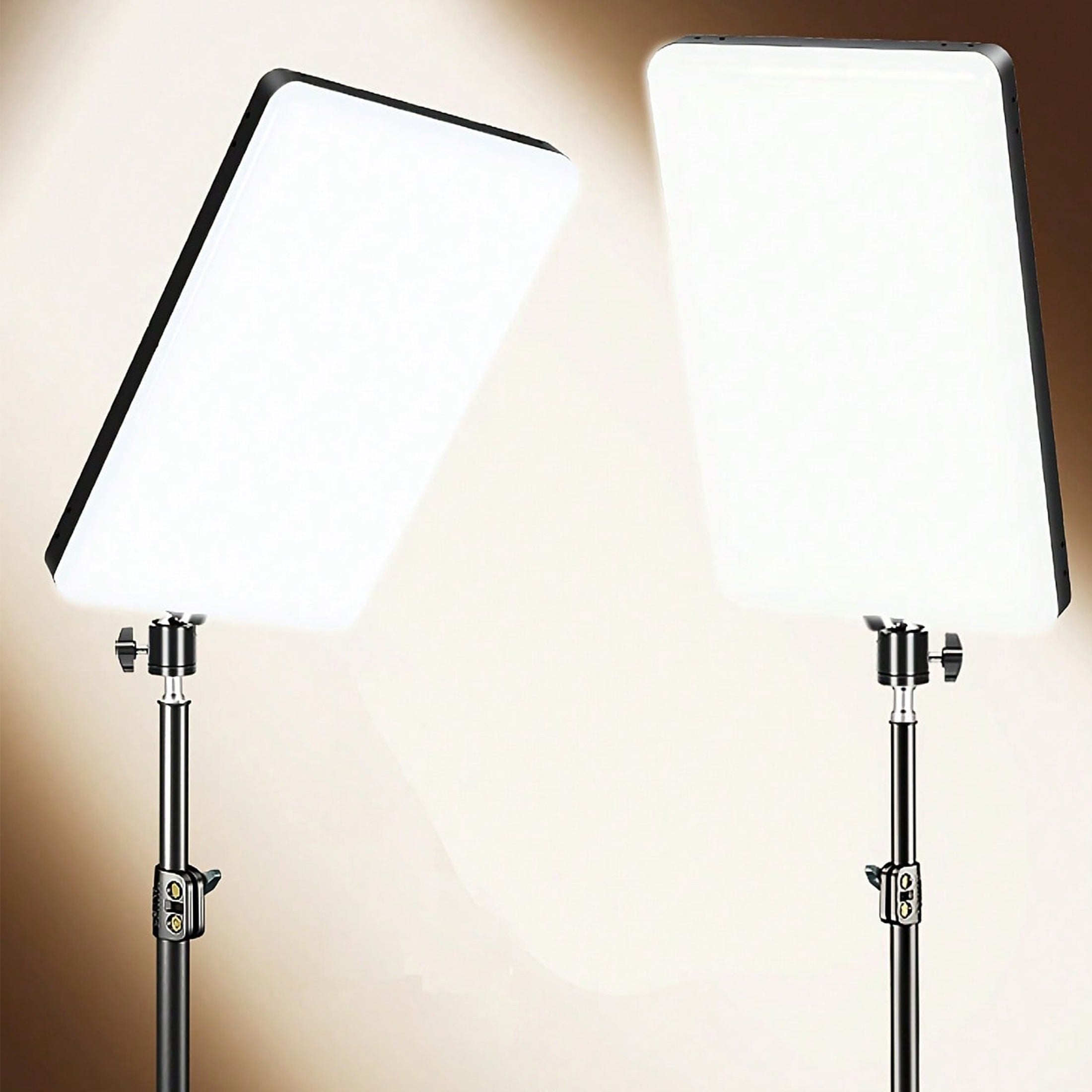 10-Inch LED Panel Light with Phone Holder and Adjustable Tripod Stand Photography Lighting Kit