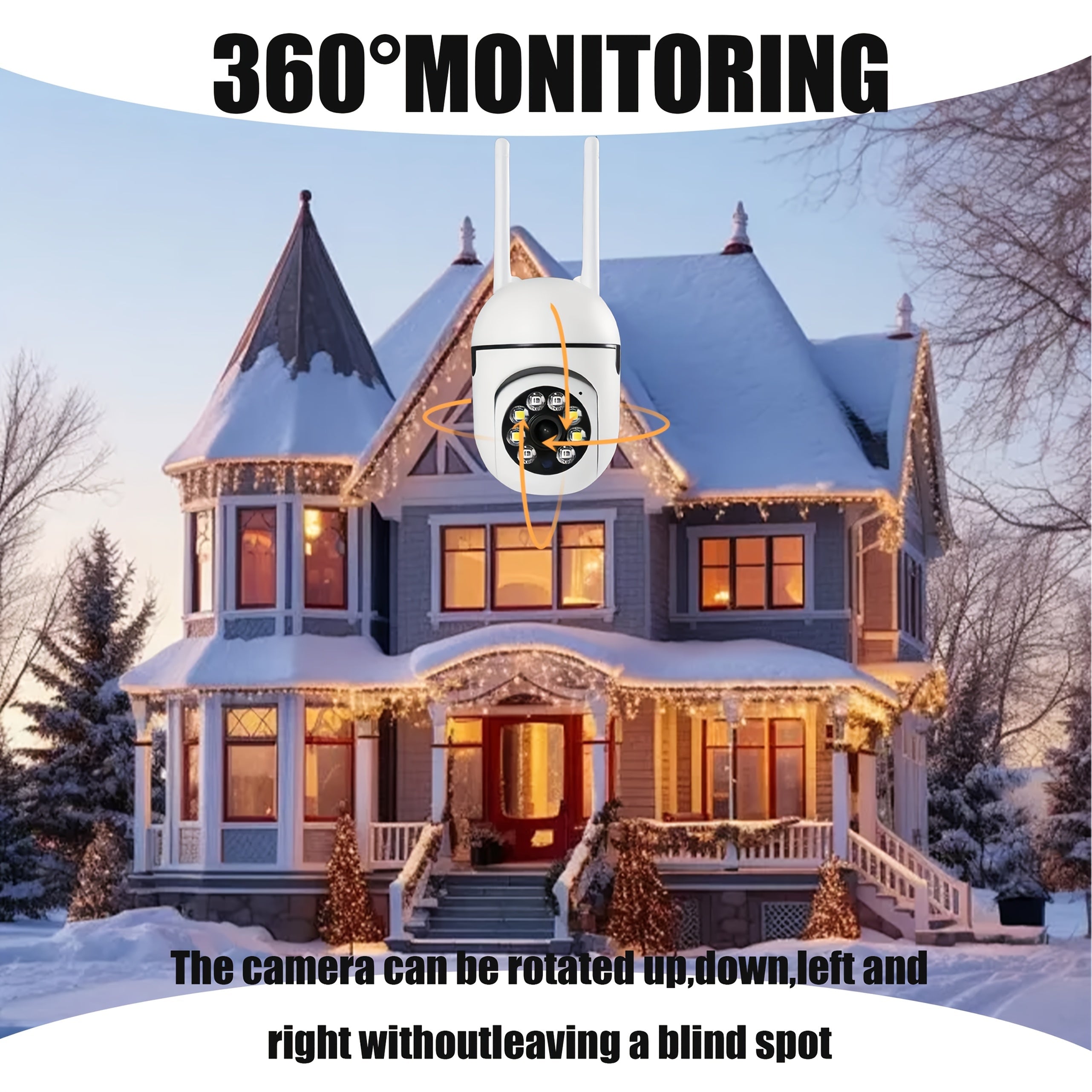 Wireless Security Camera 1080p HD Night Vision Two-Way Audio Easy Install