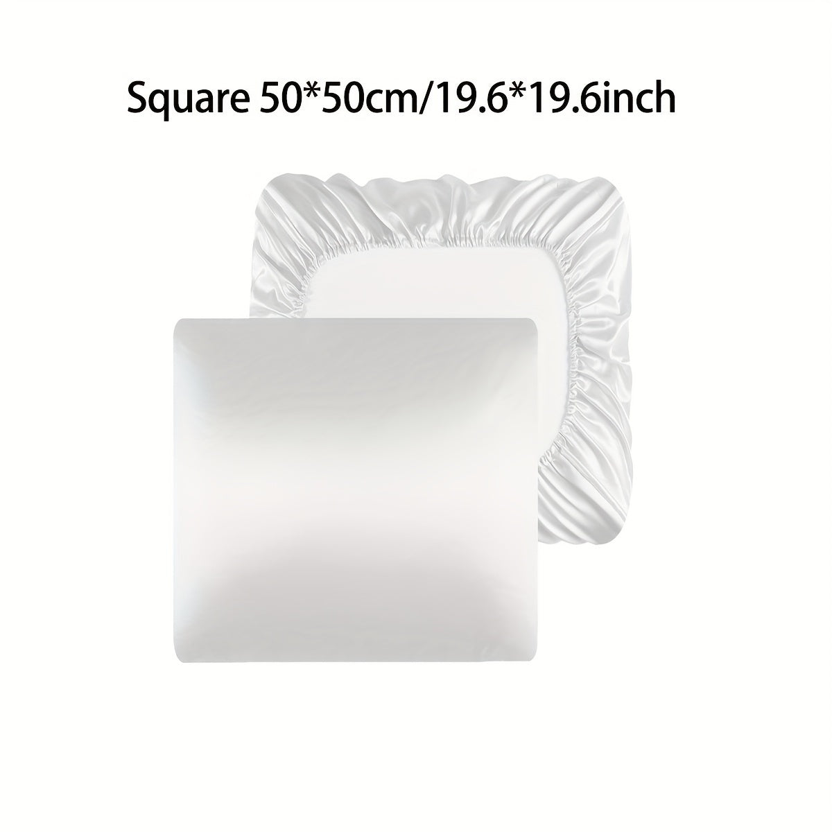 Set of Two Satin Pillowcases with Elastic Band, Soft 100% Polyester, Easy Care