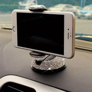 Sparkling Rhinestone Car Phone Holder - Dashboard & Air Vent Mount | Glitter Design