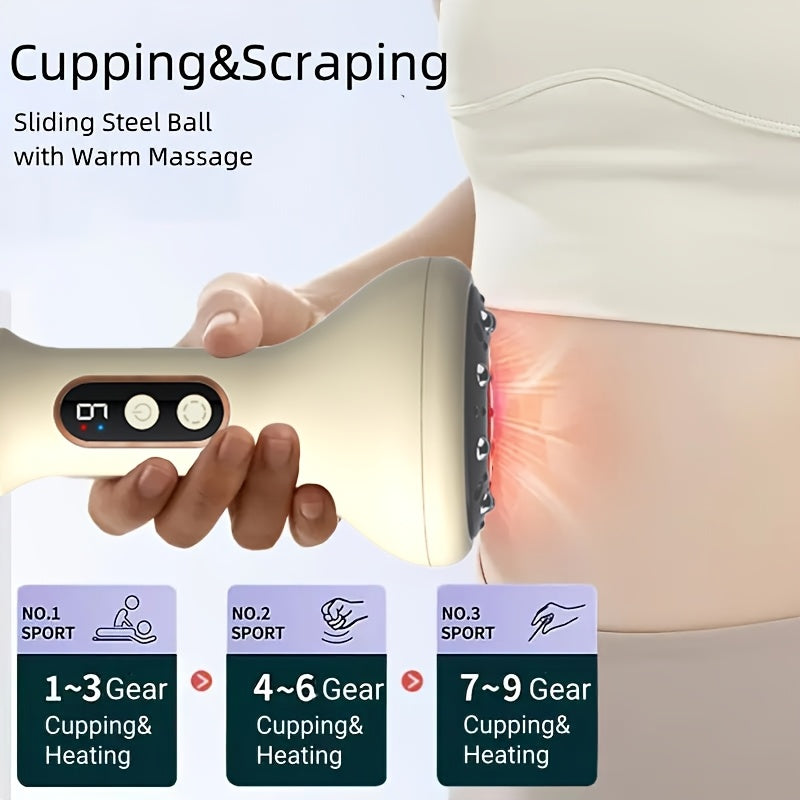 Portable Electric Meridian Massager with Digital Display Rechargeable Lithium Battery