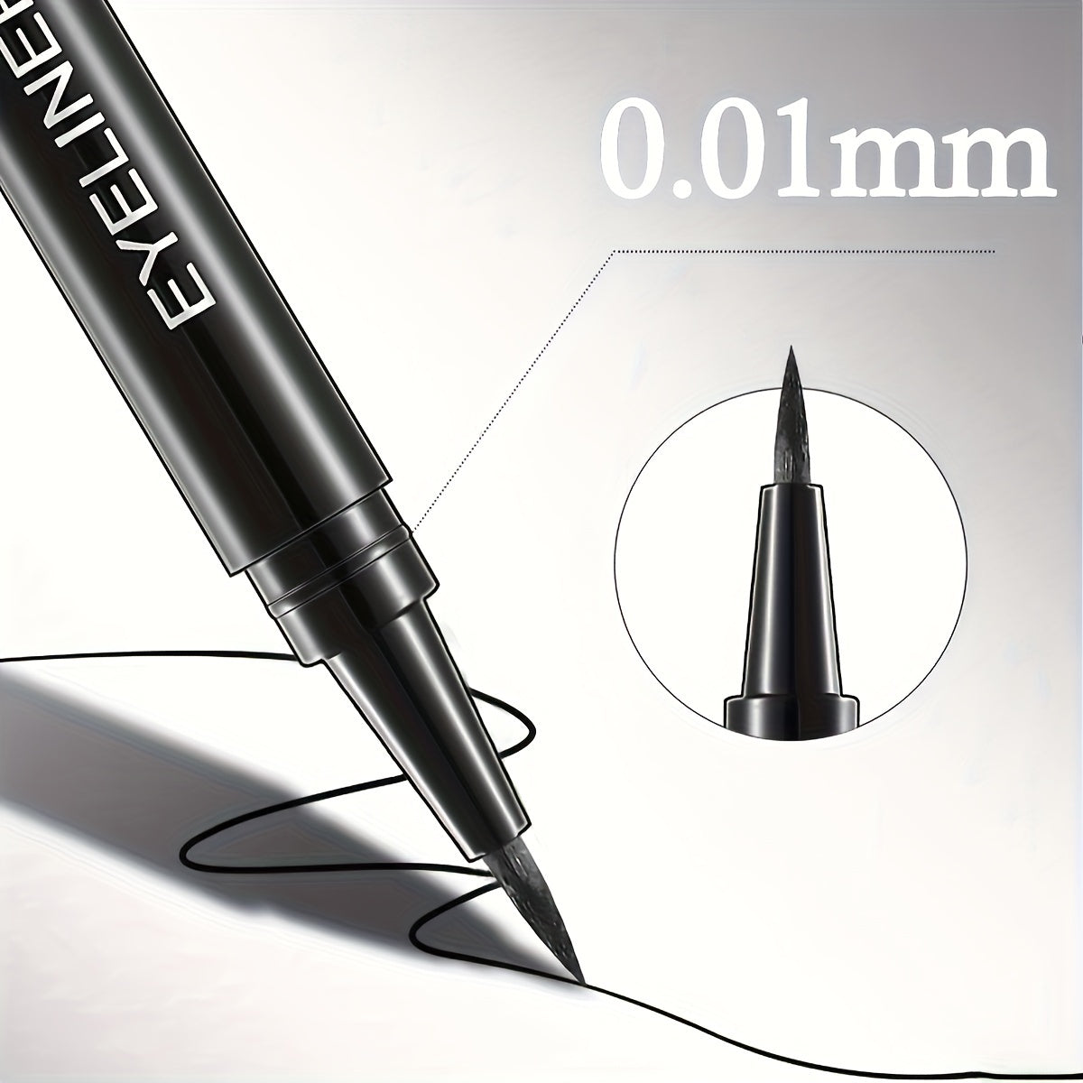 Set of 3 Black Liquid Eyeliner Pens Waterproof Smudge-Proof Ultra-Fine Tip for Beginners