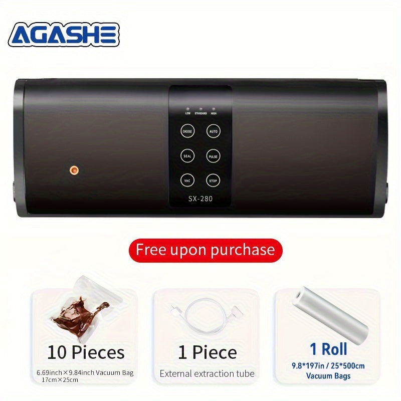 Vacuum Sealer Machine with 1 Roll of Bags 25x500cm Automatic Food Preservation