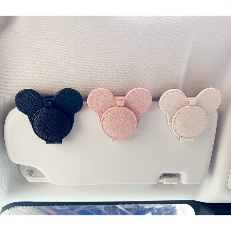 Qora, oq, pushti, qizil rangdagi magnit avtomobil visor ko'zoynak klipi, chiptalar va kartalar uchun