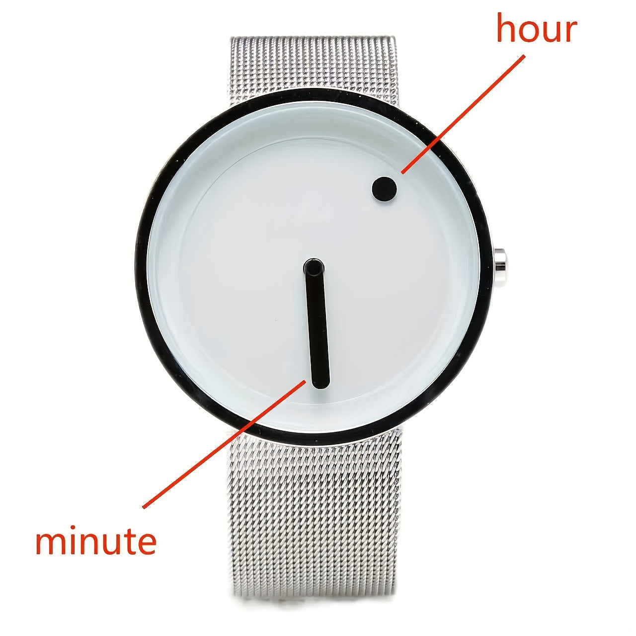 Unisex Quartz Watch with Mesh Alloy Band Casual Wear Gift for Women Men Teens