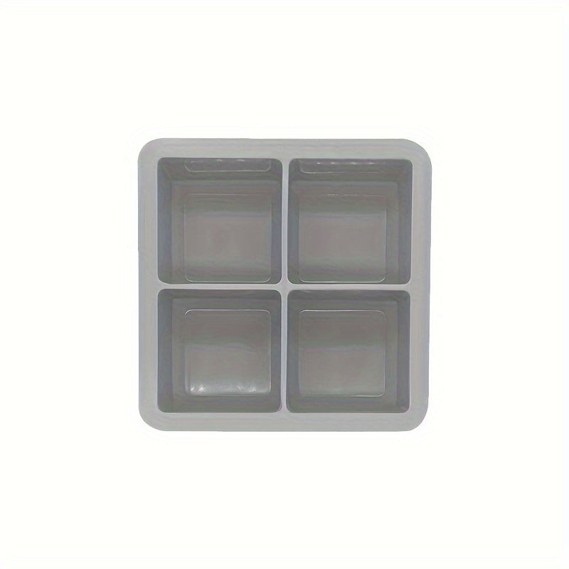 Large Silicone Ice Cube Tray with Lid, Stackable, Easy Release for Cocktails