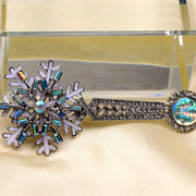 Vintage Snowflake Brooch erkaklar va ayollar uchun Kristal Dazzle Festival zargarlik buyumlari
