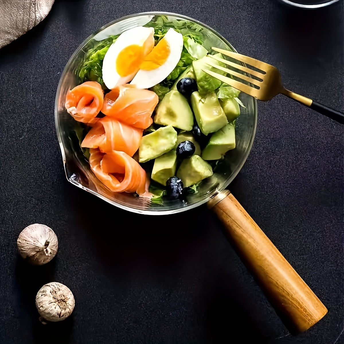 Clear Glass Cooking Pot with Non-Stick Surface for Stove Top Heating