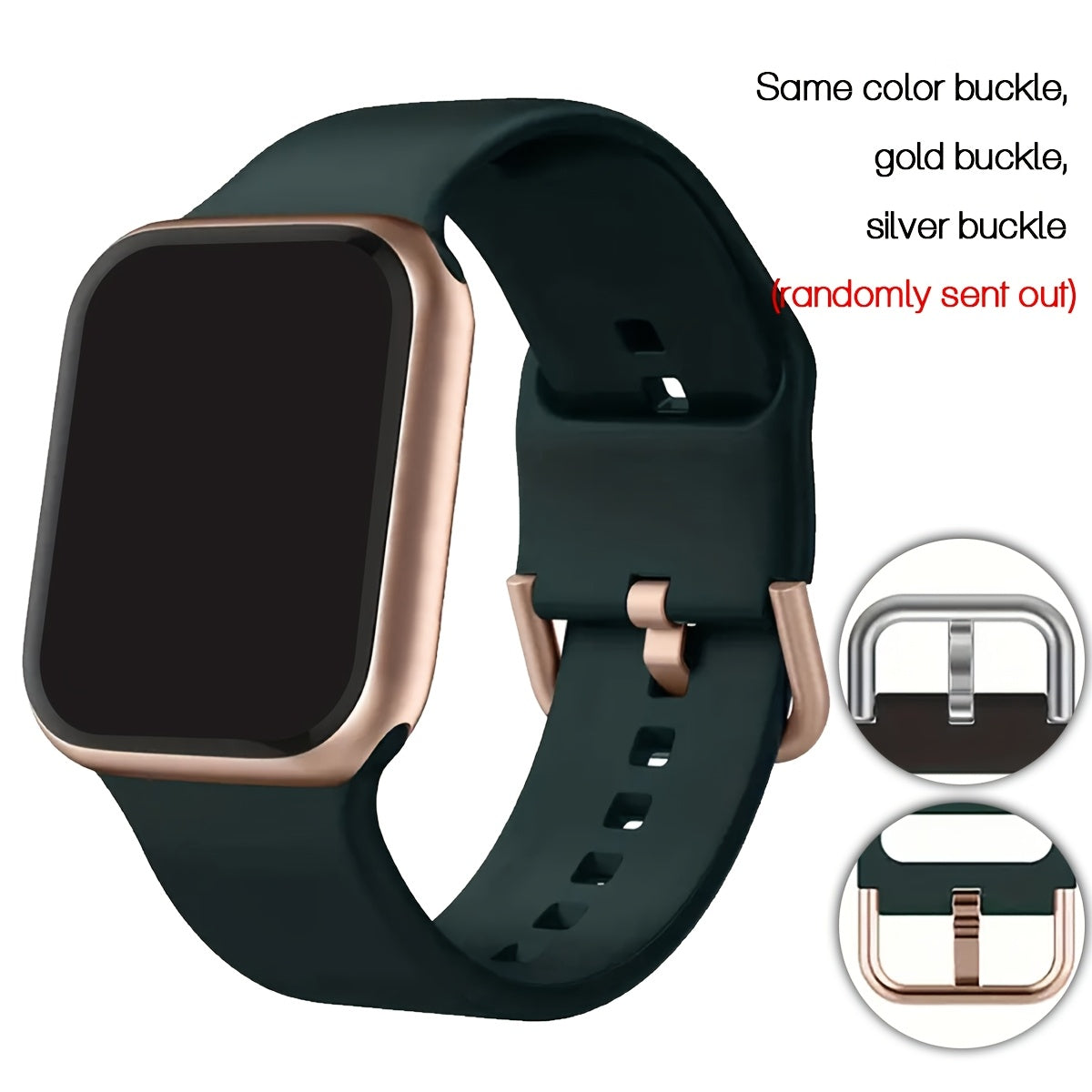 Sport Silicone Watch Band for Apple Watch Series 1-10 Compatible with 38mm to 49mm Men Women