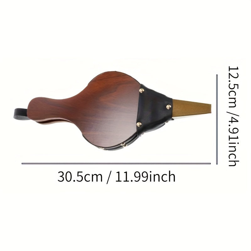 Handheld Bellows Duster for BBQs and Stoves, Faux Leather, Portable, Manual Operation