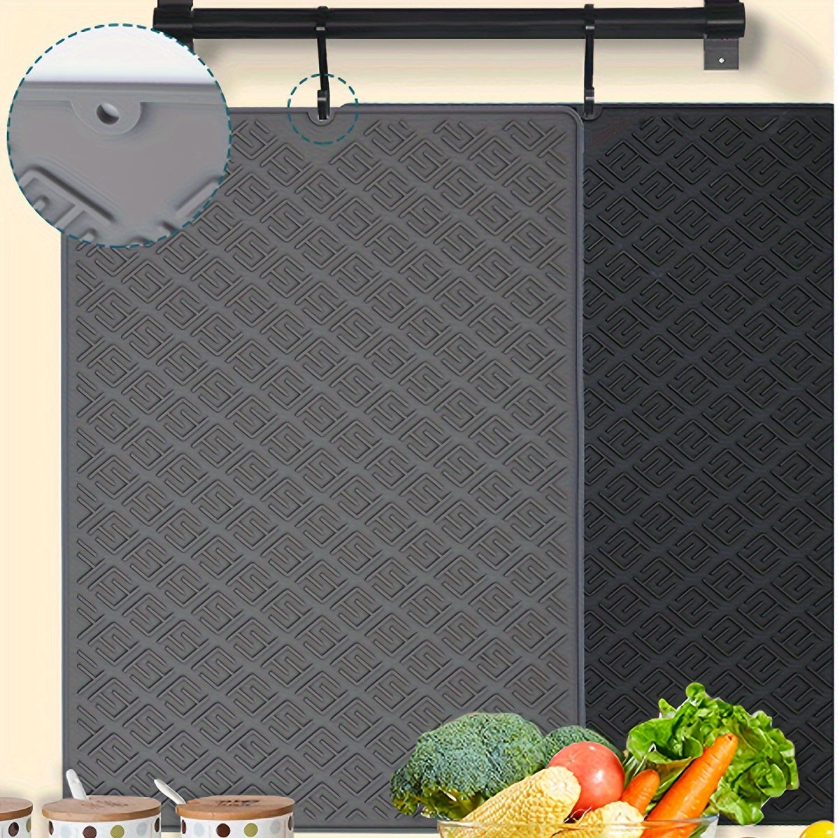 Extra Large Silicone Stove Top Cover Mat 71x51cm Heat Resistant Scratch Proof Kitchen Counter Protector