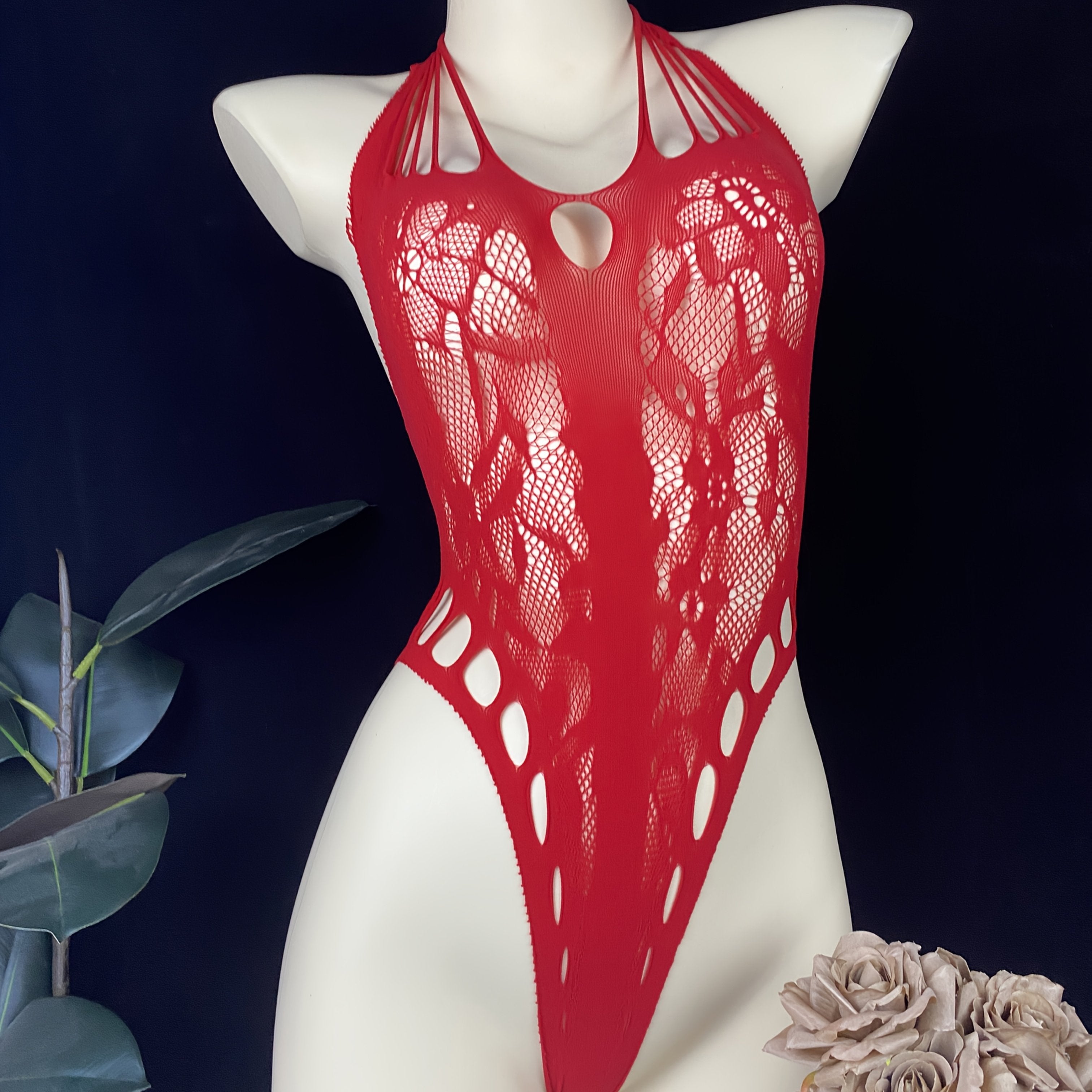 Women’s Jacquard Corset Top Light Support Hollow Knit Polyamide Elastane Lingerie