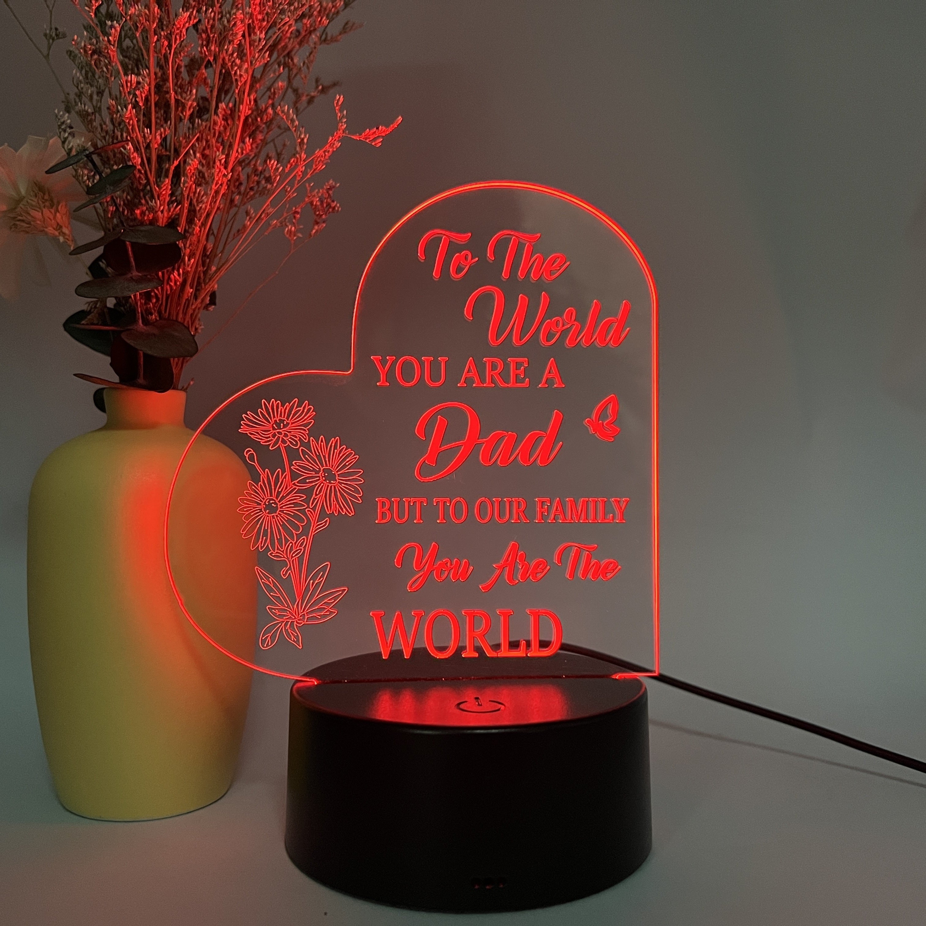 Ota uchun kechqurun chiroqi, rangli teginish va monoxrom rejimlari bilan, USB yoki batareyali quvvat bilan ishlaydi