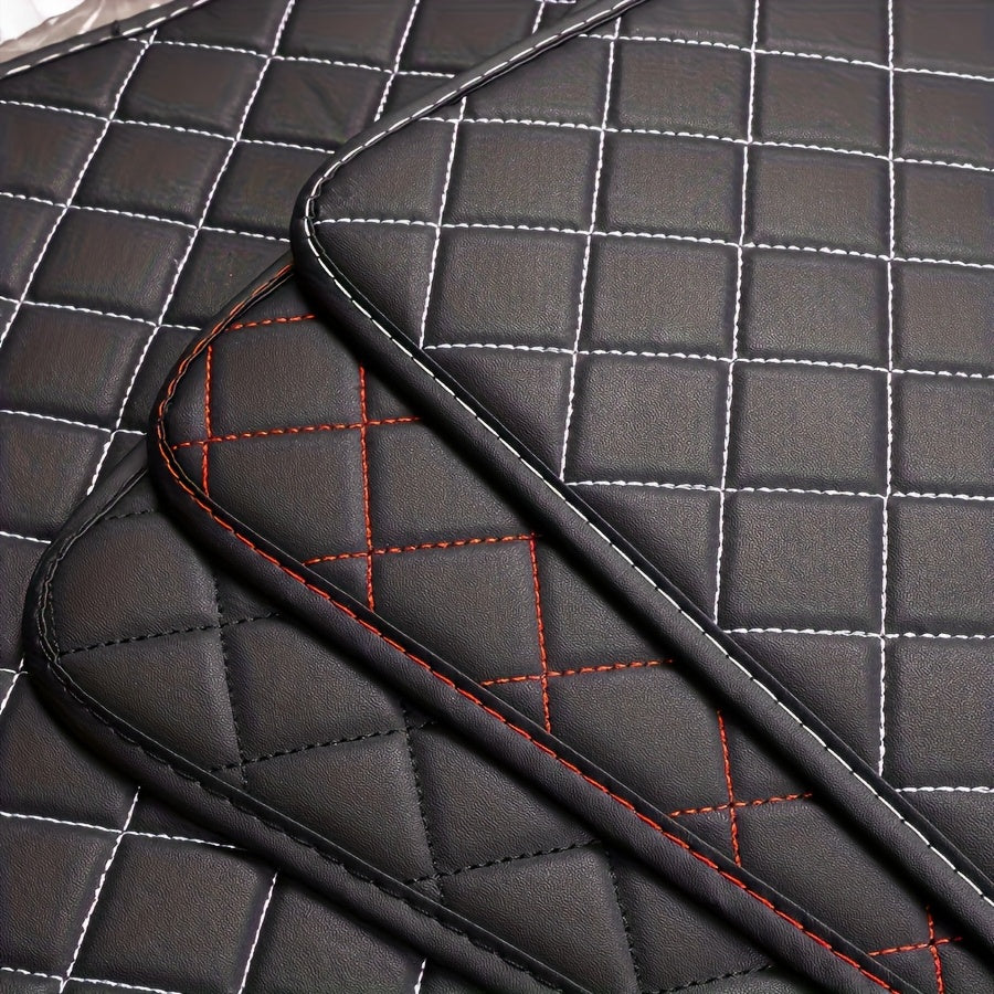 5-Piece PU Leather Car Floor Mats Waterproof All-Weather Non-Slip Foot Pads