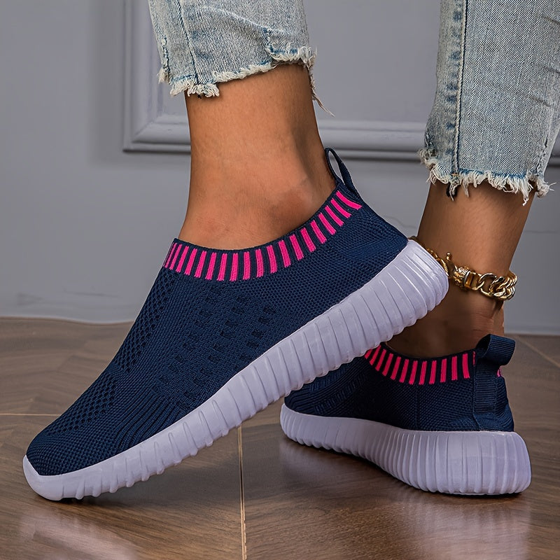 Women's Slip-On Breathable Low Top Sneakers for Gym Running and Walking