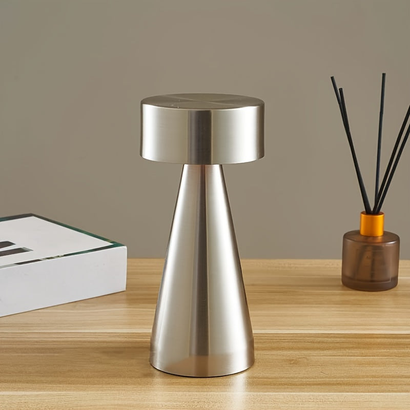 Lámpara de mesa LED recargable con control táctil, ajustable en brillo, 3 niveles de brillo, lámpara de noche para la cama