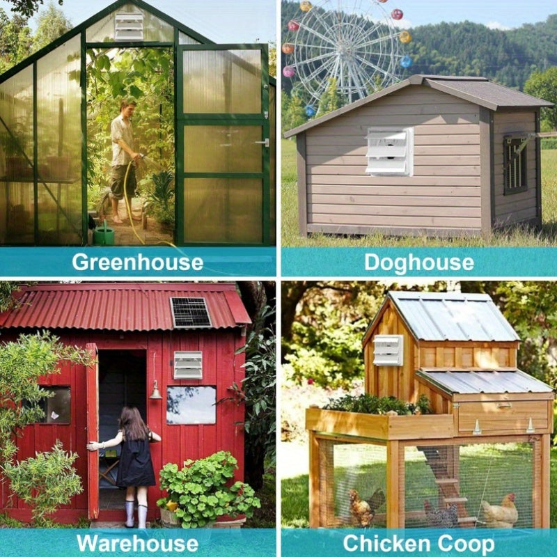 Вентилятор с солнечной батареей 20 Вт, высота 20,32 см, высокоскоростная вентиляция для теплицы, сарая, фермы