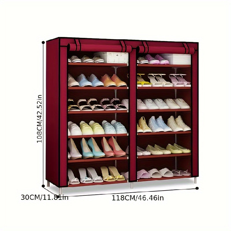 Armario para zapatos de doble fila, organizador de zapatos de varias capas para salón, dormitorio y entrada