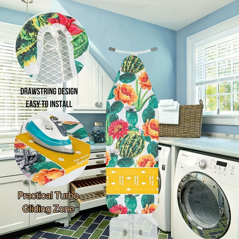 Artistic Print Ironing Board Cover with Heat Resistance and Easy Wash