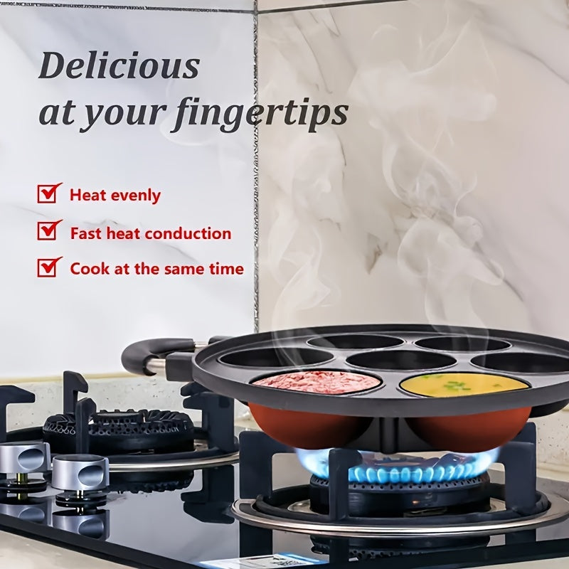 7 teshikli ko‘p funksiyali Octopus Ball Machine, tuxum uchun tort qolibi, ko‘p qirrali oshxona uchun yopishmaydigan qozon. Oson tozalanadi, joyni tejovchi dizayn. Uyda pishirish va ochiq havoda foydalanish uchun ideal.