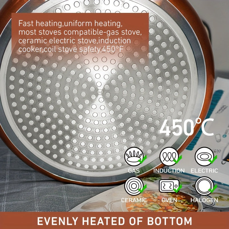 Stock Pot with Lid Nonstick Induction Oven Safe for Soups Pasta Cooking