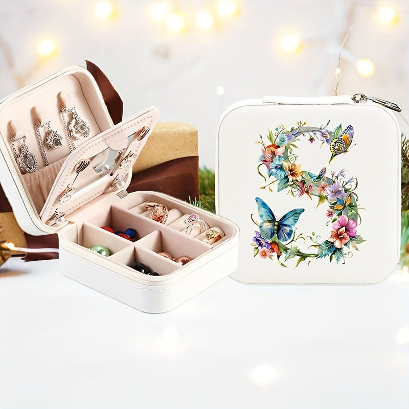 Yolgʻon charm bilan shaxsiylashtirilgan alfavitli flip-top bilan qoplangan, soʻzma-soʻz qoplangan va taqinchoqlarni saqlash uchun quti