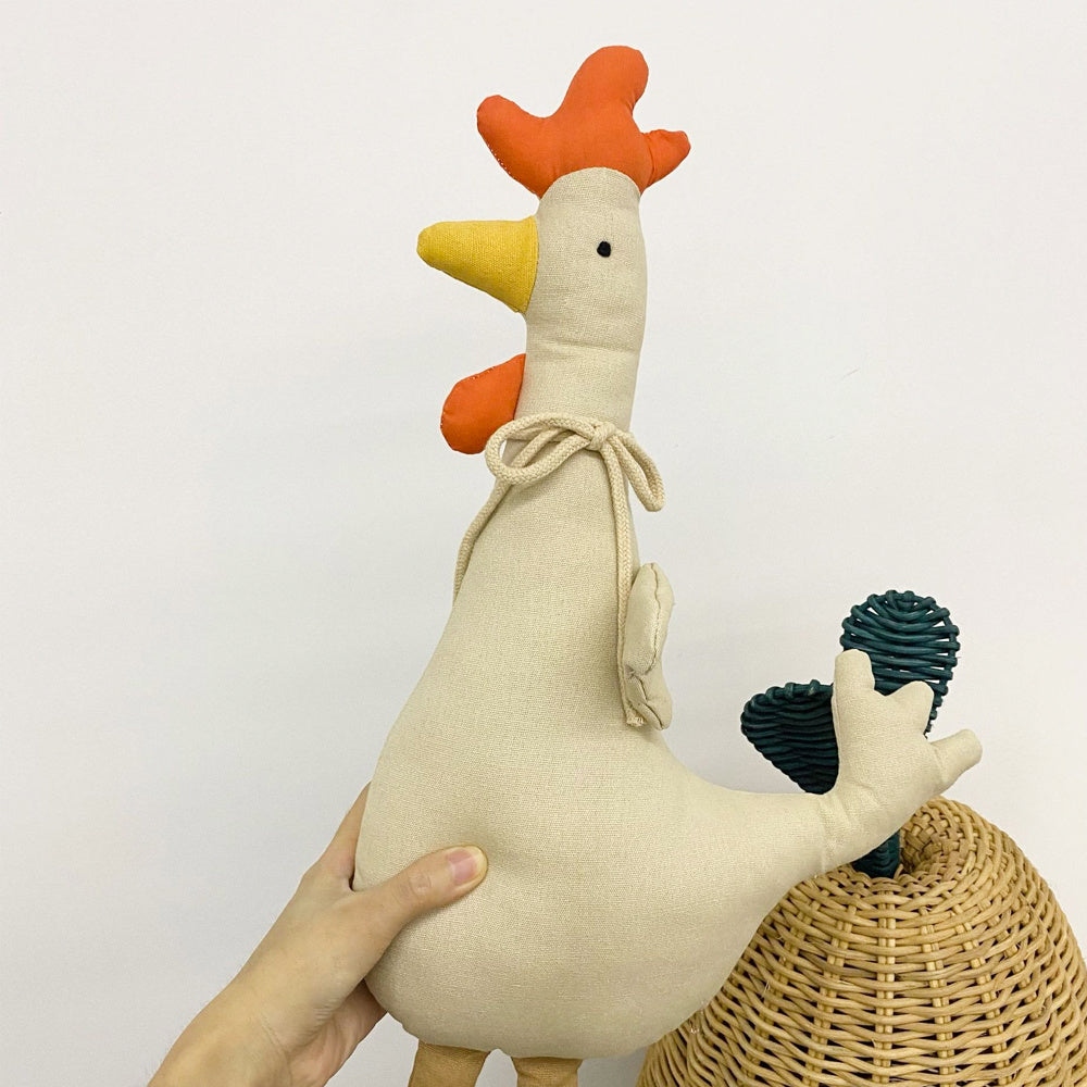 Plush Toy Gift Set Featuring Cartoon Animal Dolls Baby Giraffe Chicken Goose for Kids